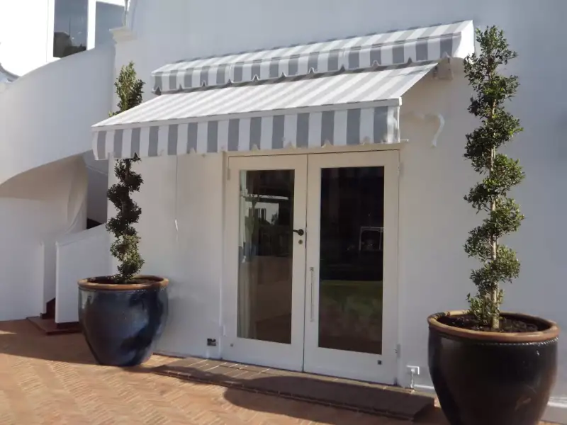 Fold Arm Awnings with Canvas Pelmets